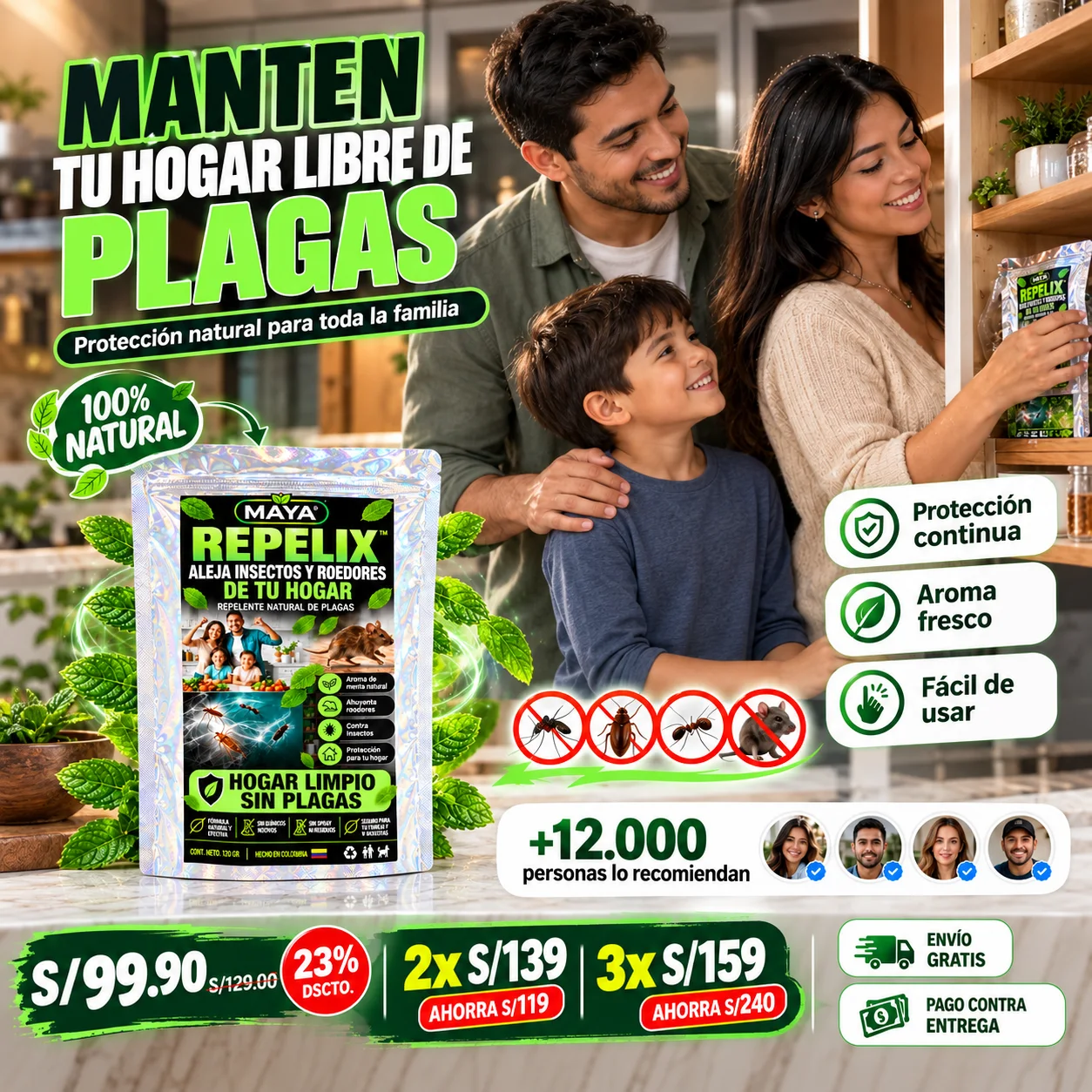 Hogar libre de plagas, familia feliz.png